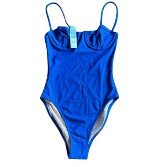J.Crew Other - J. Crew Heritage Balconette Underwire Royal Blue One-piece Swimsuit, size 2 NWT